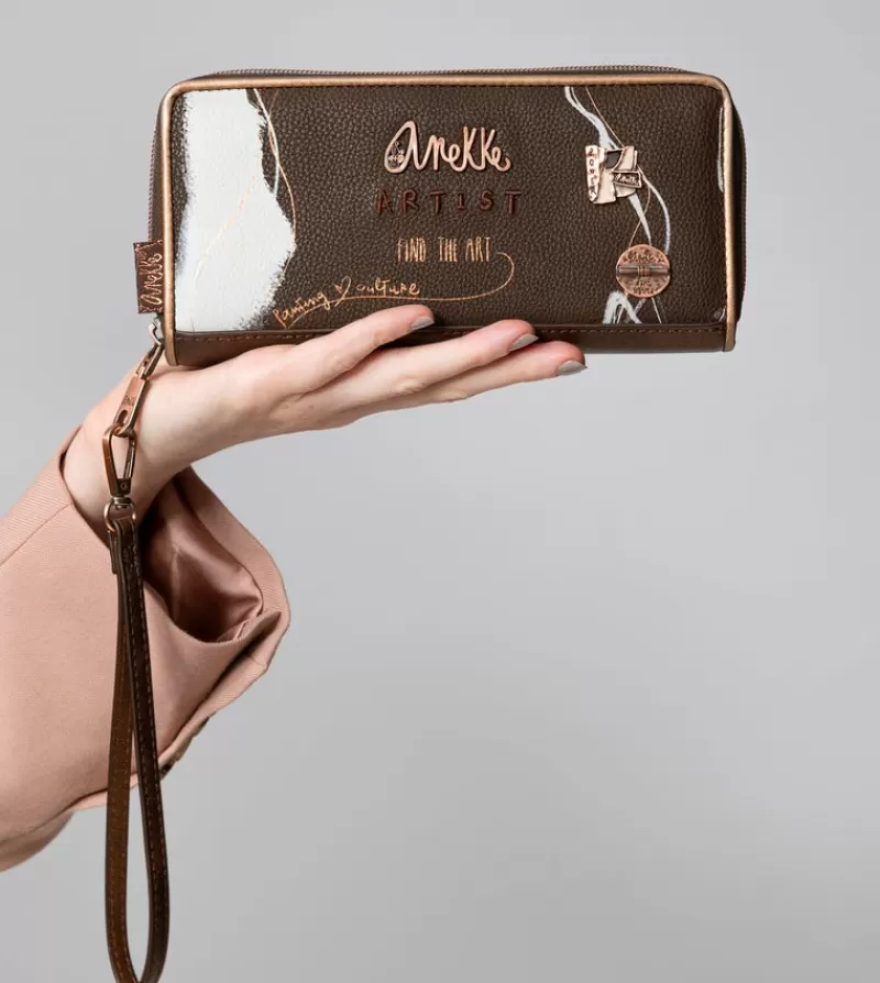 Anekke Carteras Y Monederos | Billetero Grande Marron Rfid Nature Shodo