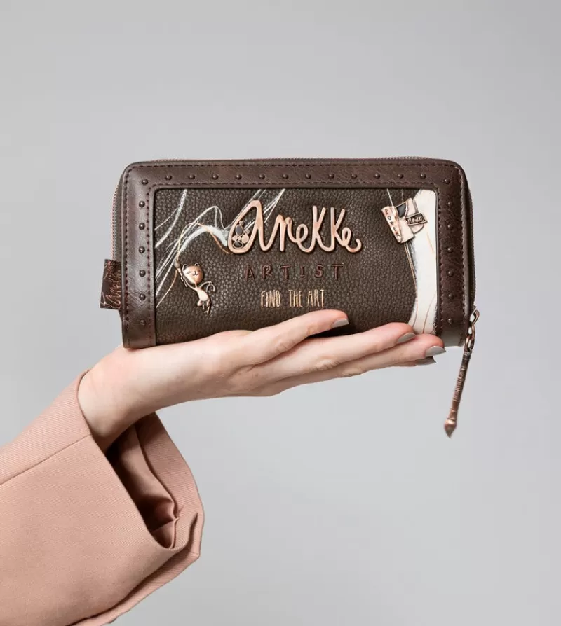 Anekke Carteras Y Monederos | Billetero Grande Marron Rfid Nature Shodo
