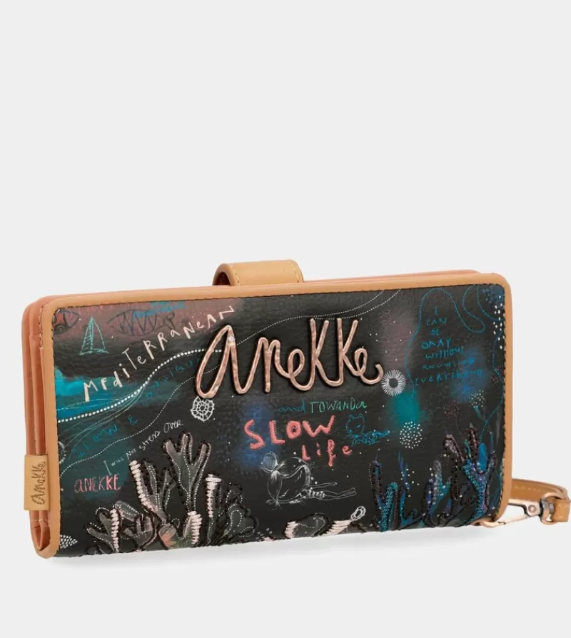 Anekke Carteras Y Monederos | Billetero Grande Negro Coral
