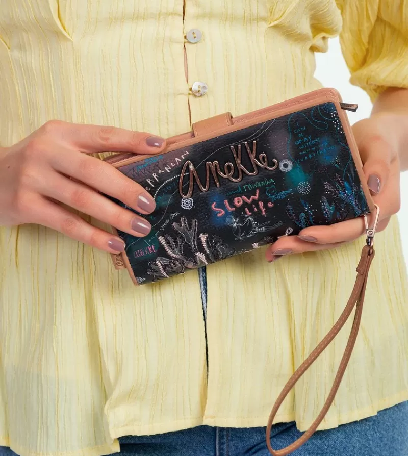 Anekke Carteras Y Monederos | Billetero Grande Negro Coral