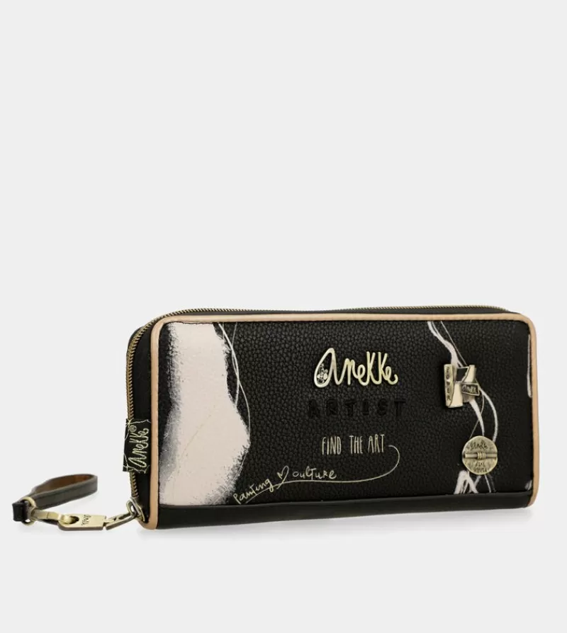 Anekke Carteras Y Monederos | Billetero Grande Negro Rfid Nature Shodo