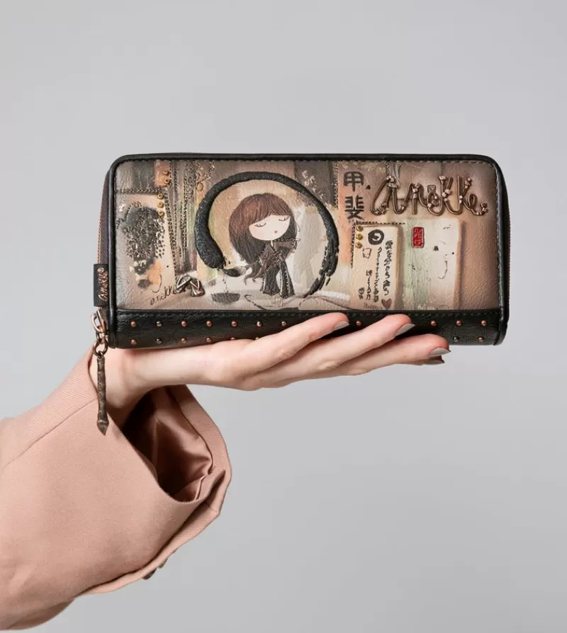 Anekke Carteras Y Monederos | Billetero Grande Negro Rfid Shoen
