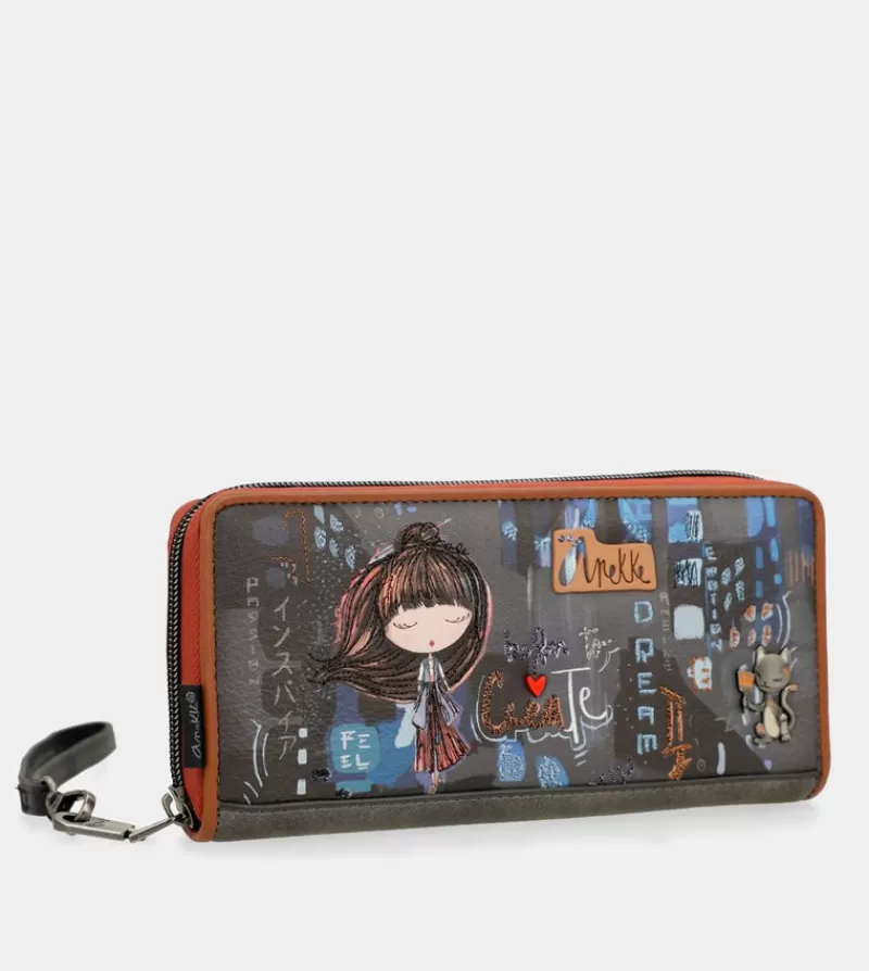 Anekke Carteras Y Monederos | Billetero Grande Rfid Estampado Contemporary