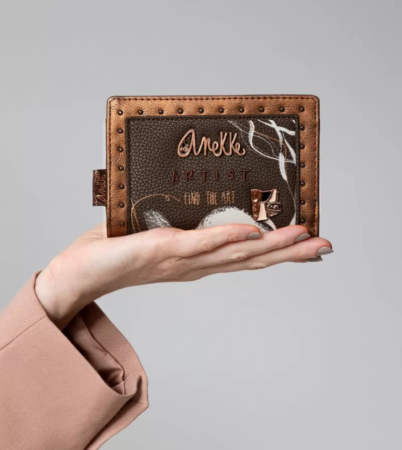 Anekke Carteras Y Monederos | Billetero Marron Flexible Rfid Nature Shodo