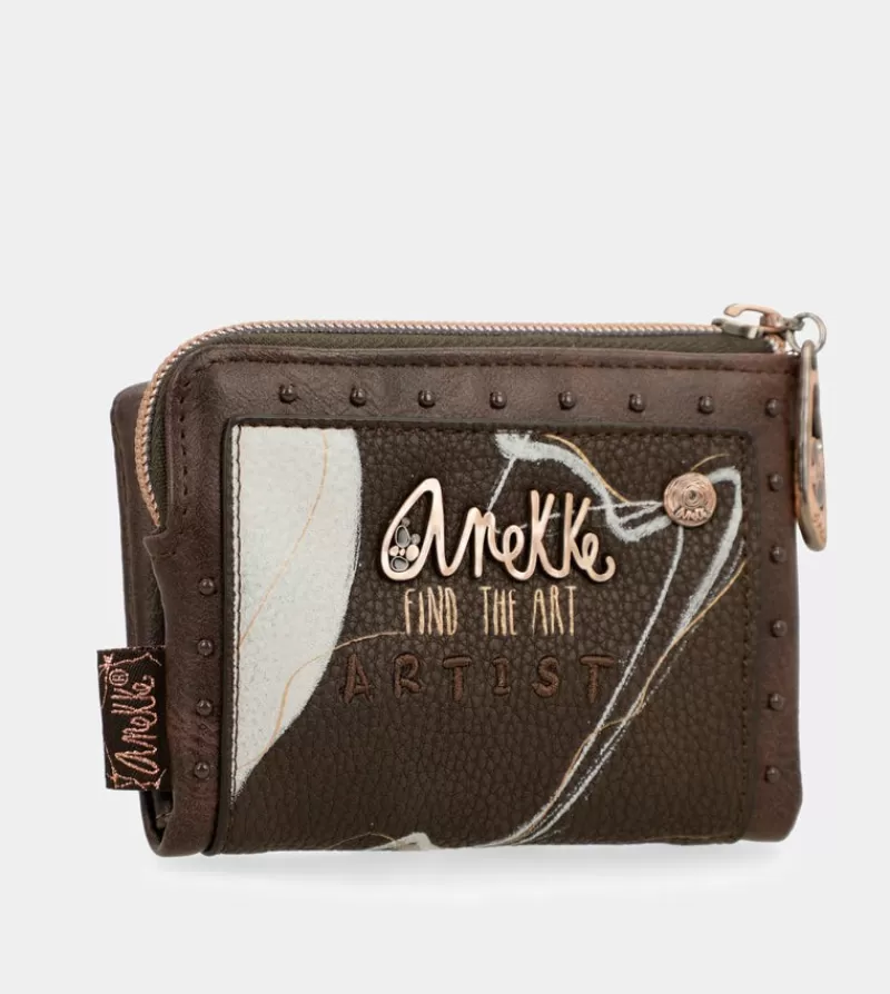 Anekke Carteras Y Monederos | Billetero Marron Pequeno Rfid Nature Shodo