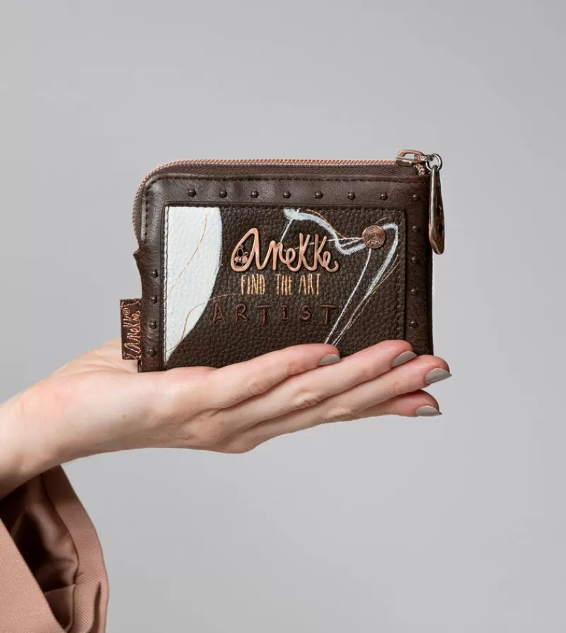 Anekke Carteras Y Monederos | Billetero Marron Pequeno Rfid Nature Shodo