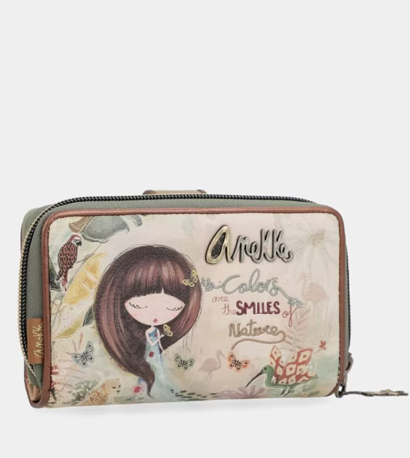 Anekke Carteras Y Monederos | Billetero Mediano Estampado Rfid Amazonia
