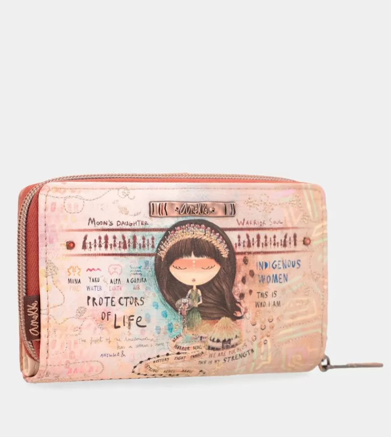 Anekke Carteras Y Monederos | Billetero Mediano Estampado Rfid Menire