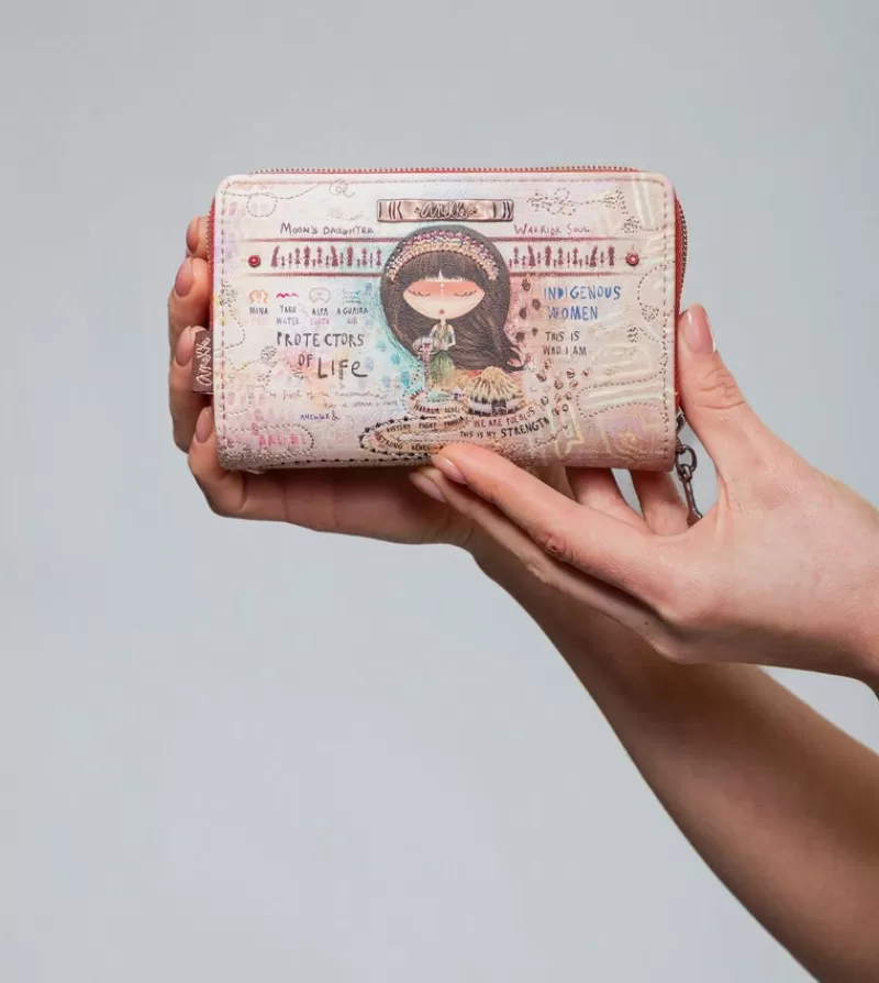 Anekke Carteras Y Monederos | Billetero Mediano Estampado Rfid Menire
