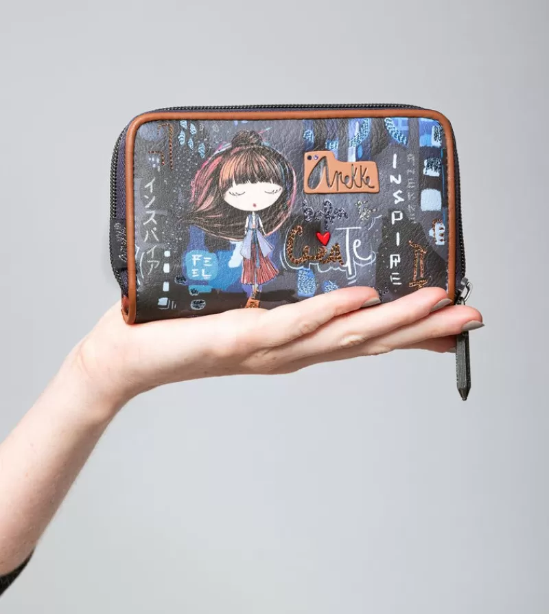 Anekke Carteras Y Monederos | Billetero Mediano Rfid Estampado Contemporary