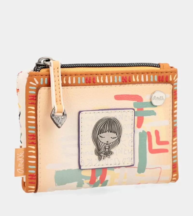 Anekke Carteras Y Monederos | Billetero Pequeno Flexible Rfid Magic Souls