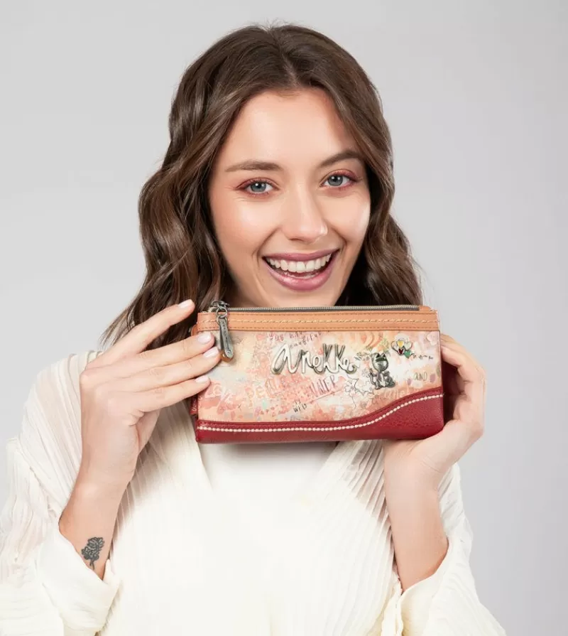 Anekke Carteras Y Monederos | Billetero Rfid Grande Flexible Flowers
