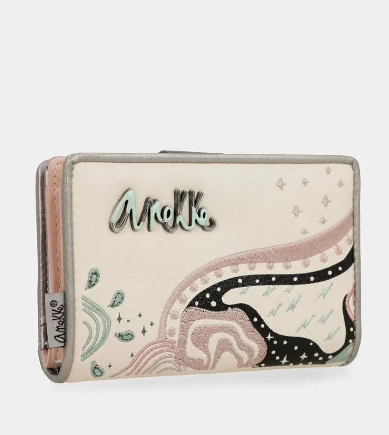 Anekke Carteras Y Monederos | Billetero Rfid Mediano Psicodelic