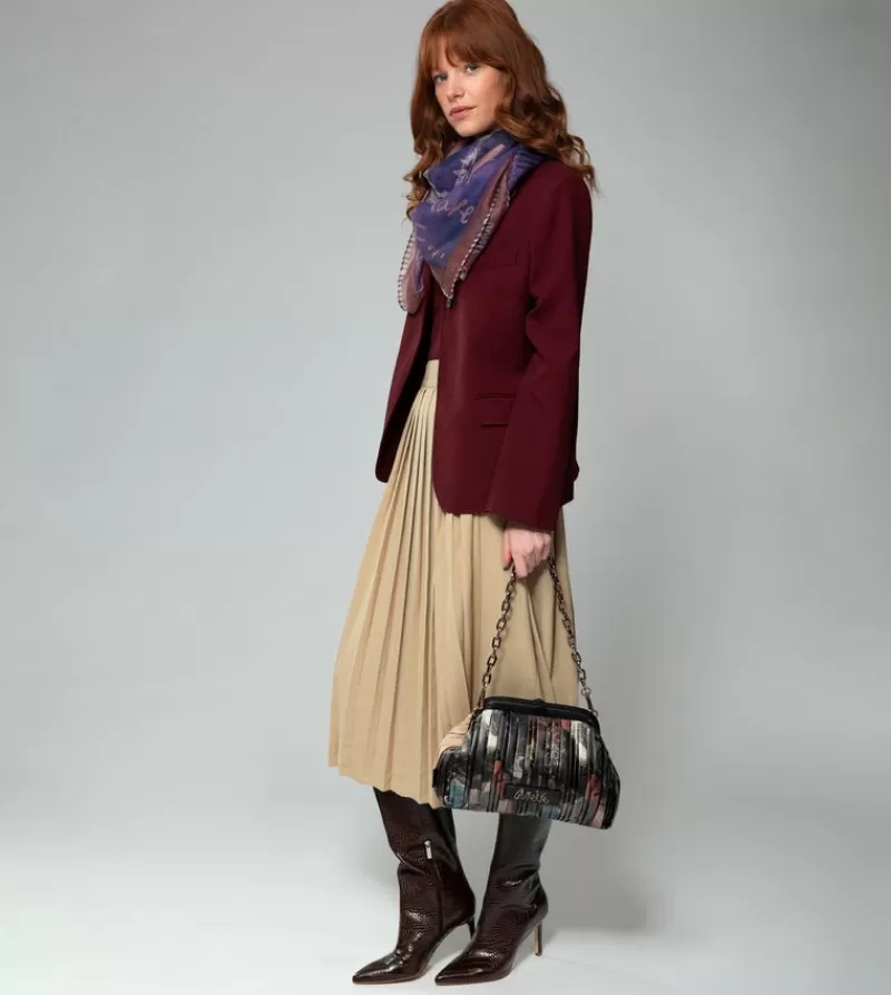 Anekke Bolsos De Hombro | Bolso Bombonera Plisado Shoen Palette