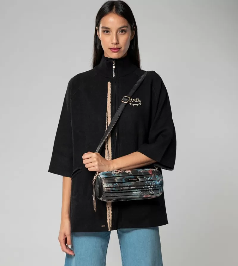 Anekke Bolsos De Hombro | Bolso Cilindrico Plisado Shoen Palette
