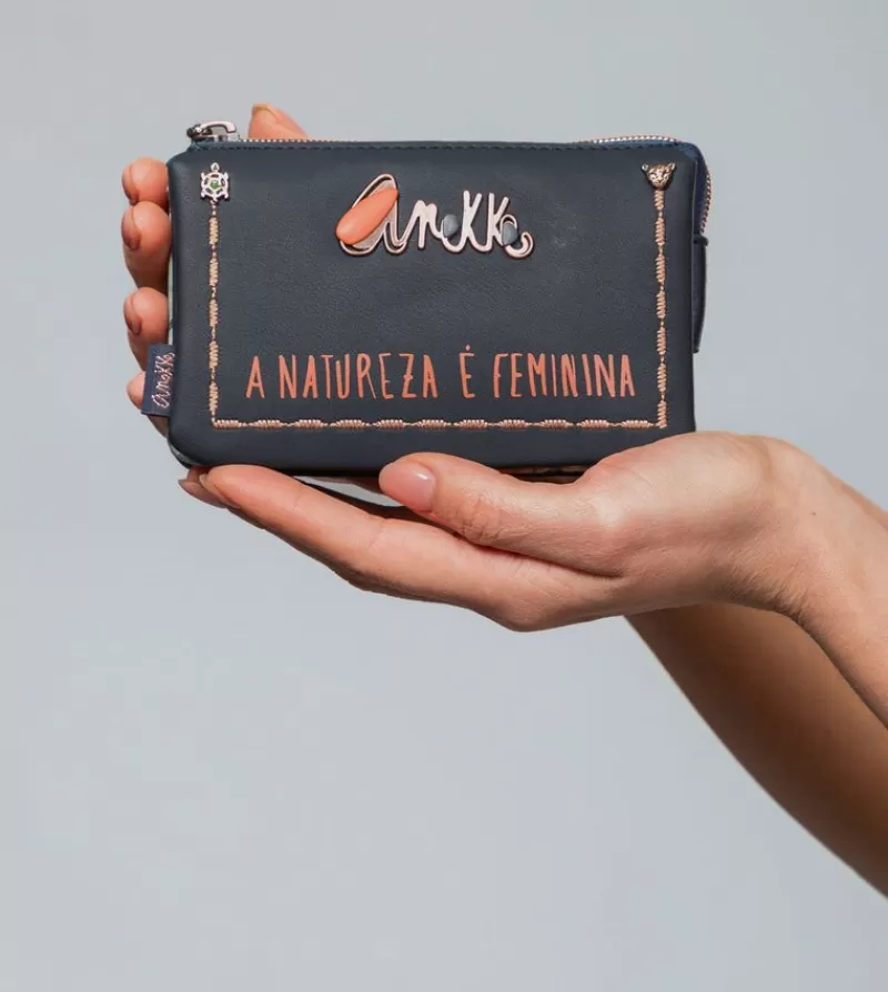 Anekke Carteras Y Monederos | Monedero Azul Marino Nature Pachamama