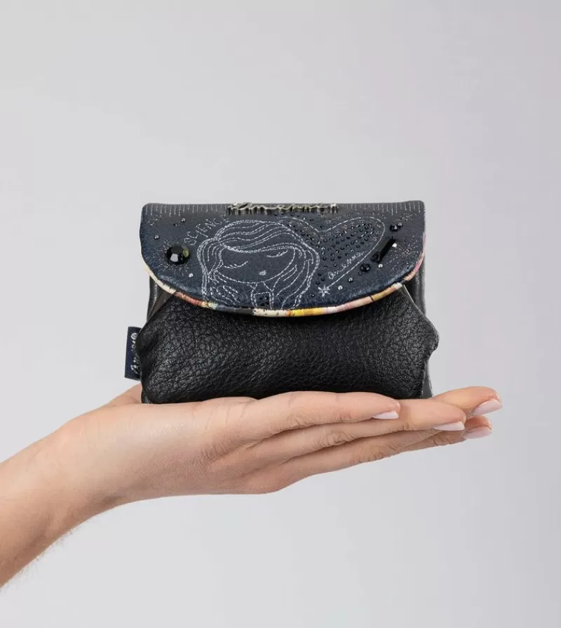 Anekke Carteras Y Monederos | Monedero Con Solapa Azul Marino Studio