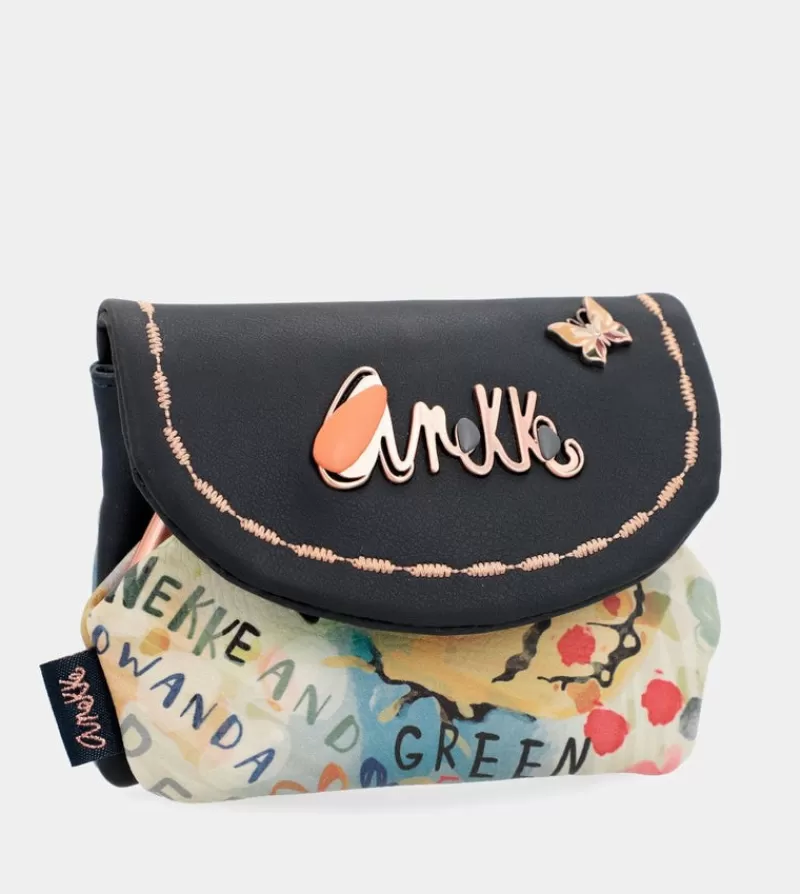 Anekke Carteras Y Monederos | Monedero De Solapa Azul Marino Nature Pachamama