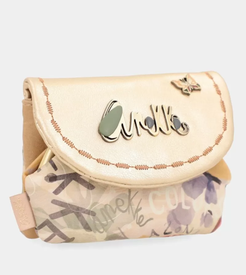 Anekke Carteras Y Monederos | Monedero De Solapa Dorado Nature Pachamama